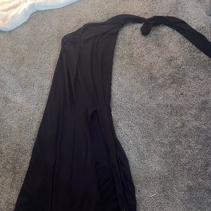 One Shoulder Split Gown